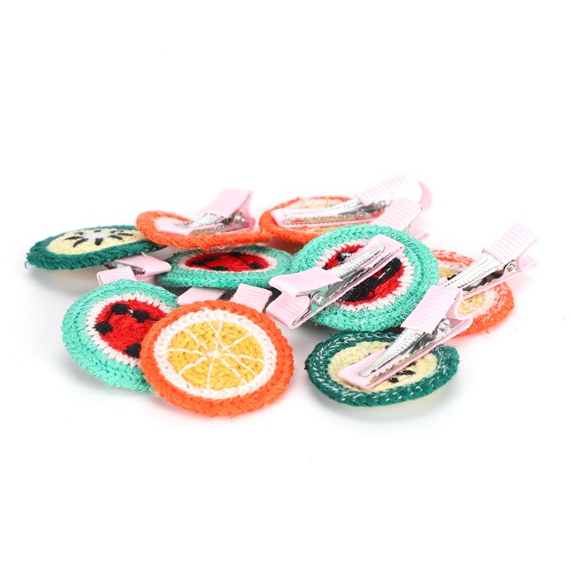 Juego de 20 piezas para perros y gatos, adorable accesorio de aseo, horquillas para el pelo con forma de fruta para mascotas