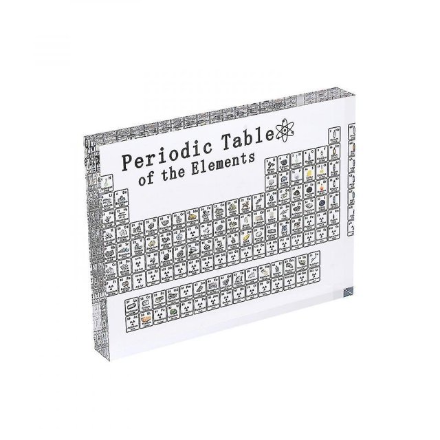 Tabla periódica grande con elementos reales en el interior, tabla periódica de acrílico xXR SSD