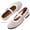 White, variant on BERANMEY Women's Breathable Mesh Ballet Flats Casual Shoes with Crystal Buckle Fashion Fishnet Mary Jane Flats for Work & Everyday