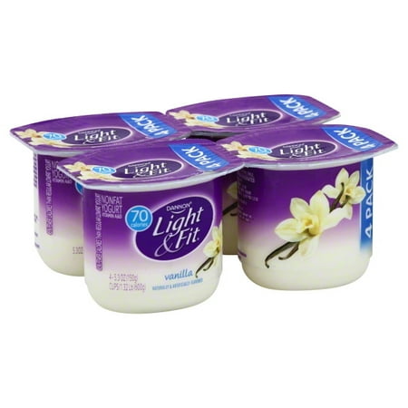 Dannon Light & Fit Fat-Free Blended Vanilla Yogurt, 5.3 Oz ...