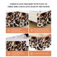 thumbnail image 6 of Cow Patterned Wrap Around Bed Skirts for California King Bed 18" Drop,Bed Skirt with Adjustable Elastic Belt Dust Ruffle Bed Valance Vintage Farmhouse Abstract Country Western Bed Frame Cover, 6 of 7