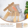 thumbnail image 3 of Experiencia de chef de sushi, herramientas profesionales para sushi para una divertida actividad familiar, tapetes de bambú para principiantes, paleta para arroz, esparcidor, palillos, kit para hacer, 3 of 5