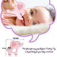 thumbnail image 3 of Mordedores de elefante rosa suave para bebés de 0 a 6/6 a 12 meses, juguete de dentición de silicona para regalo para niñas, masajeador de encías, artículos para aliviar la ansiedad Feliz Sencillez, 3 of 5