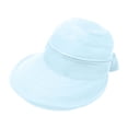 thumbnail image 2 of Lispipm Women's Wide Brim Sun Hat Ponytail Friendly Visor Quick Drying Summer Foldable Beach Caps Ladies Foldable Hiking Hats Blue, 2 of 2