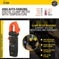 thumbnail image 3 of Klein Tools CL390 Pince Numérique AC/DC, Réglage Automatique, 400 Amp, Intégration de la Mâchoire de Testeur NCVT, Affichage LCD Hi-Viz, Affichage Contrasté Inversé, TRMS et Plus, 3 of 5