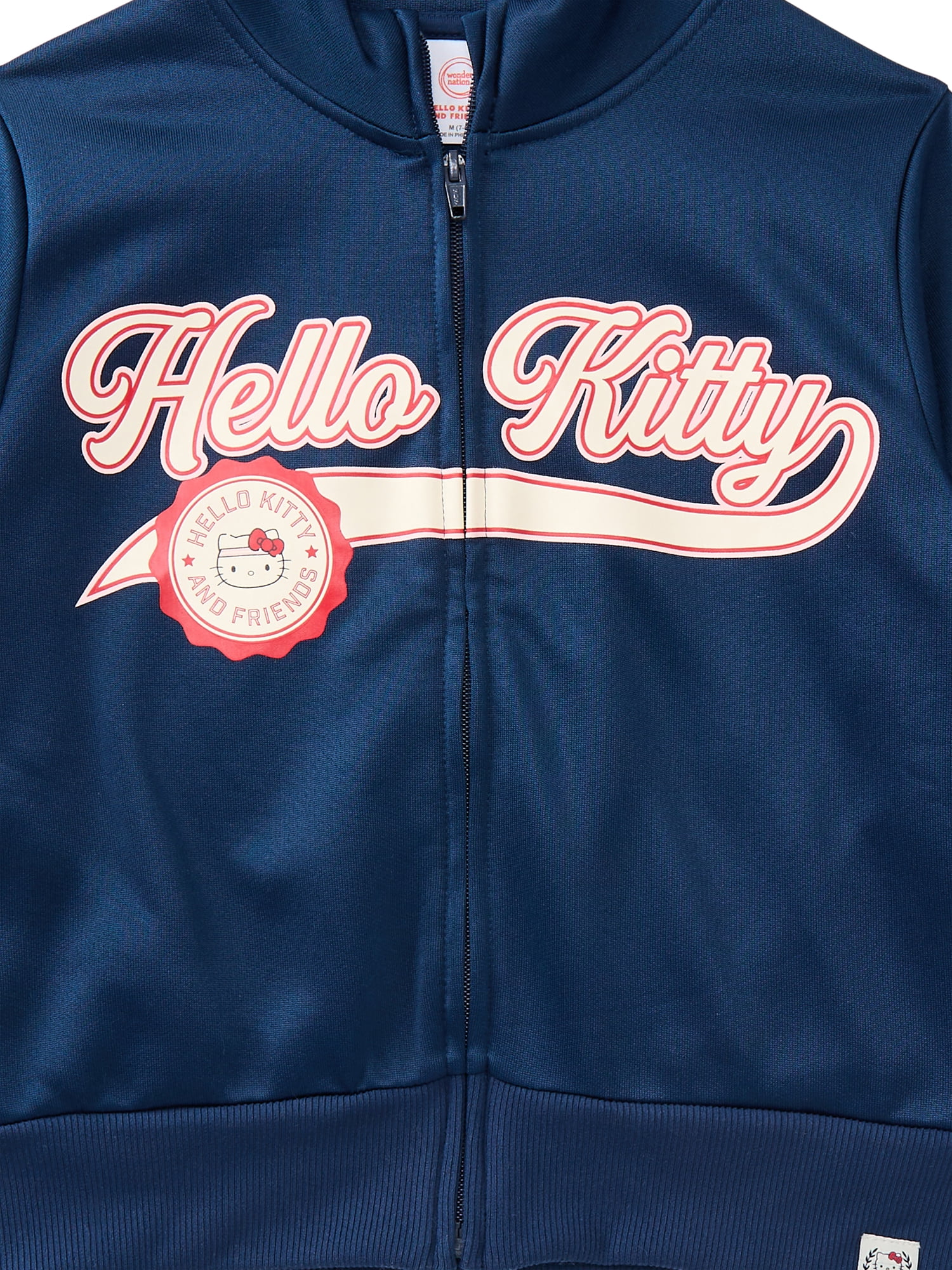 Wonder Nation Hello Kitty Girls Graphic Full-Zip Track Jacket