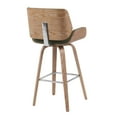 thumbnail image 4 of Armen Living Swivel Bar Stool with White Wash Finished Wood and Vintage Green Upholstery, 4 of 5