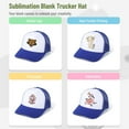 thumbnail image 2 of 10 PCS Sublimation Blank Trucker Hats, Comfortable Polyester Mesh Trucker Hats, Unisex Mesh Baseball Snapback Caps, Summer Mesh Caps for Men Women, 2 of 7