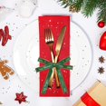 thumbnail image 3 of 2 Roll Christmas Ribbon, 2cm, 25 Yard, Red and Green Merry Wrapping Ribbon for Craft Wreath Decor Bow Flower Bouquet, 3 of 7