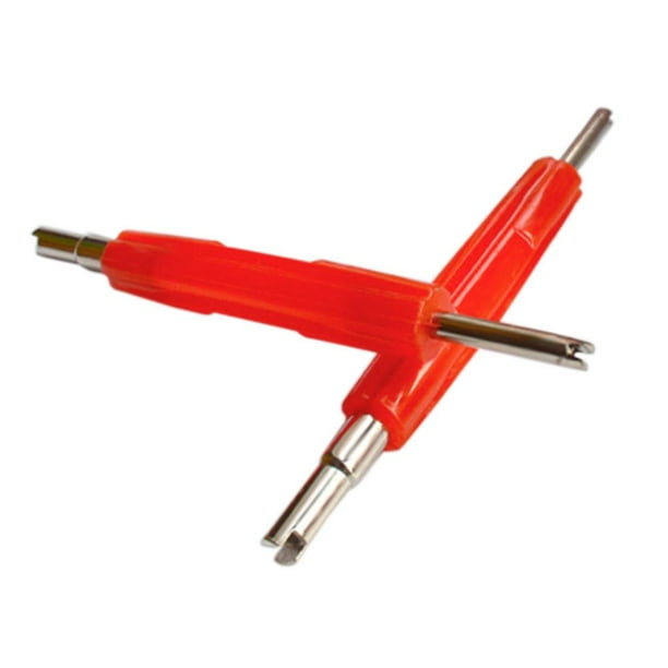 Herramienta de extracción de núcleo de vástago de válvula de neumático de coche de doble cabezal reparación de A/C de acero inoxidable