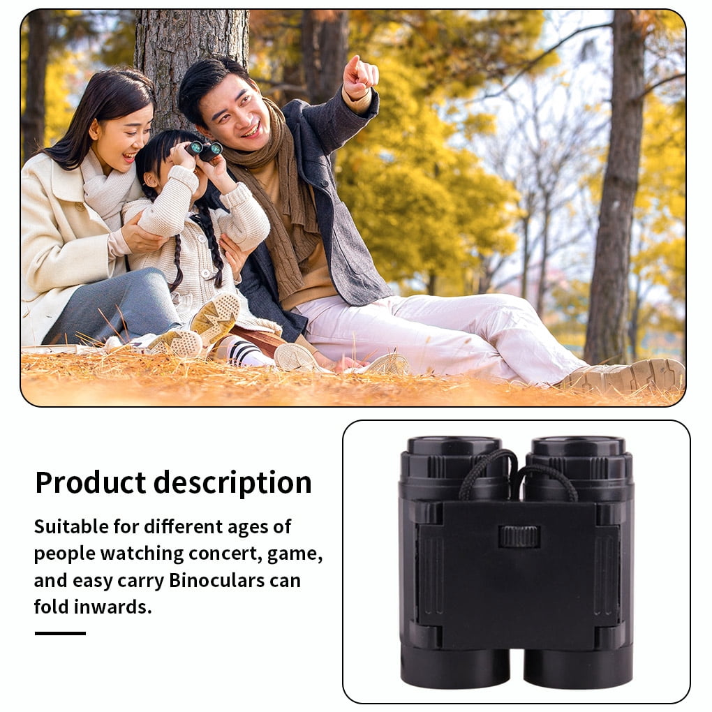 Telescope Portable Kid Binocular Foldable Outdoor Observing observing binocular; kid Tool High Resolution Children Binocular, Black