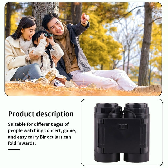 Telescope Portable Kid Binocular Foldable children observing binocular; Outdoor Observing Tool High Resolution Children Binocular, Black