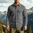 thumbnail image 2 of MXALUOB Men's Corduroy Jackets Button Front Work Jacket with Flap Pockets Long Sleeve Textured Overshirt Regular Fit Casual Workwear, 2 of 6
