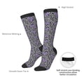 thumbnail image 5 of Picia Women Crew Soft Moisture-wicking Socks Purple Butterflies Pattern Design Cotton Socks, One Size fit All, 5 of 9