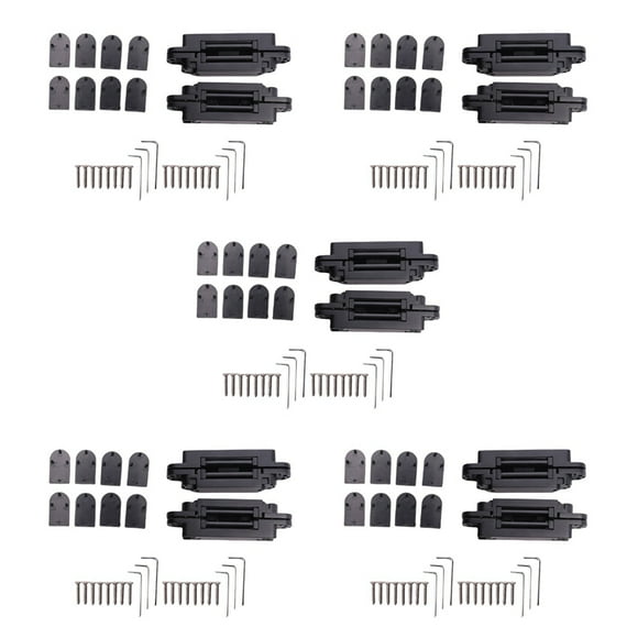10Pcs 6 Inch Concealed Door Hinges Invisible Concealed Hinges 180 Degree Swing Hinge 3 Way Adjustable Butt Hinge A