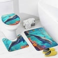 thumbnail image 4 of Marine World Dolphin Shower Curtain Waterproof Bathroom Curtain Set with Hooks Home Decor Bathroom Curtains, 4 of 8