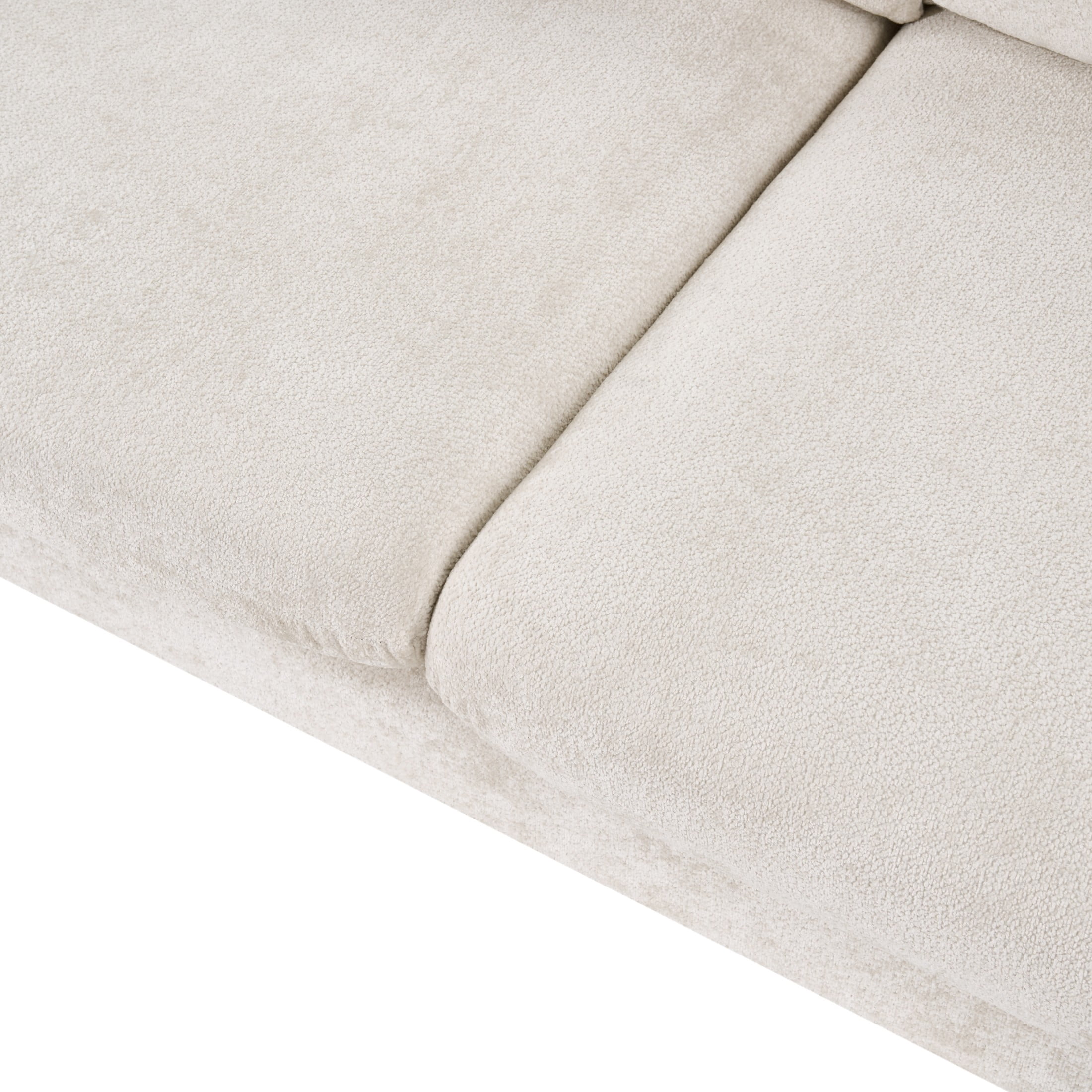 Christopher Knight Home 80" Modern Boucle Sofa, 3-Seater Upholstered Couch with Oversized Cushions, Beige