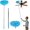 24-104inch, variant on Rainbow Static Duster 24inch Reusable Microfiber Electrostatic Dusters with 2 Beandable and Washable Duster Head for Cleaning Home, Office, Car