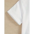 thumbnail image 3 of T-Shirt pour Filles Happy Labour - Design Mignon Arc-en-Ciel & Étoile, Col Rond Blanc Manches Courtes, Cadeau Parfait pour Jeunes & Adolescents, Coupe Régulière Décontractée, Tee-Shirt de Vacances / Design Ludique, 3 of 6