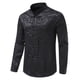 thumbnail image 2 of Camiseta de manga larga con botones chinos para hombre, informal, sólida, a la moda, con cuello levantado, dragón oscuro Pompotops  oipoqjl50439, 2 of 9