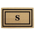 thumbnail image 1 of Nedia Home O2182S 36 x 72 Po Mince Double Cadre Photo Résistant Tapis de Porte en Coco & 44; S Monogramme - Noir, 1 of 1