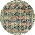thumbnail image 1 of Ahgly Company Indoor Round Abstract Coffee Brown Abstract Area Rugs, 6' Round, 1 of 6