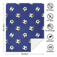 thumbnail image 5 of Soccer and Speed Blue Pattern Soft Sherpa Fleece Throw Blanket, Warm Cozy Plush Blanket for Sofa Bed Couch, All Season, 30"x40", 5 of 5