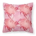 thumbnail image 1 of Carolines Treasures BB7565PW1414 Coussin Décoratif en Tissu Cœurs Rouges Aquarelle, 14 x 14 Po., 1 of 4