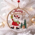 thumbnail image 3 of AOMXGD Christmas Wooden Hollow‑Cut Hanging Pendant, Wooden Ornament for Xmas Tree Wall Indoor Festive Decoration, 3 of 7