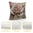 thumbnail image 4 of YINGXI French Vintage Roses Throw Pillow Cover Cozy Square Throw Pillowcases Home Decorative for Bed Couch Sofa Living Room Cushion Case 12x12in, 4 of 5