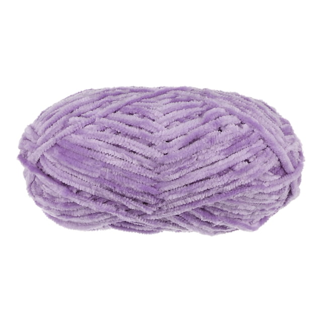 Unique Bargains Fil Chenille en Velours Super Volumineux en Polyester Violet Foncé, 87 Yards