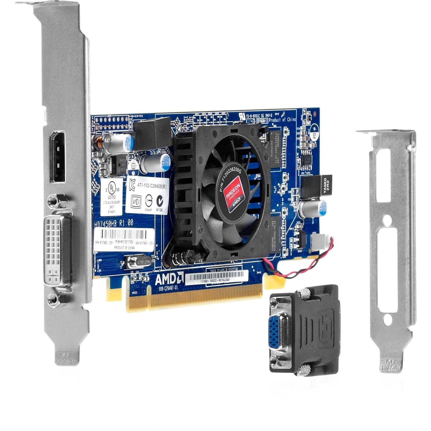 HP AMD Radeon HD 7450 Graphic Card, 1 GB DDR3 SDRAM, Lowprofile