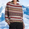 thumbnail image 4 of Sakmal Fall Womens Hooded Sweatshirts Graphic Brown Tops Loose Fit Hoodies with Pockets, 4 of 6
