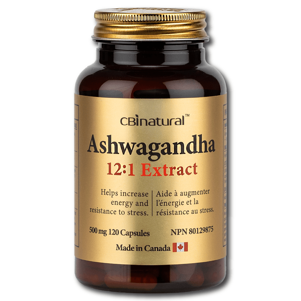 CBI Natural Ashwagandha 12:1 Extract, 6000 mg Strength, 120 Vegan Capsules, 4-Month Supply