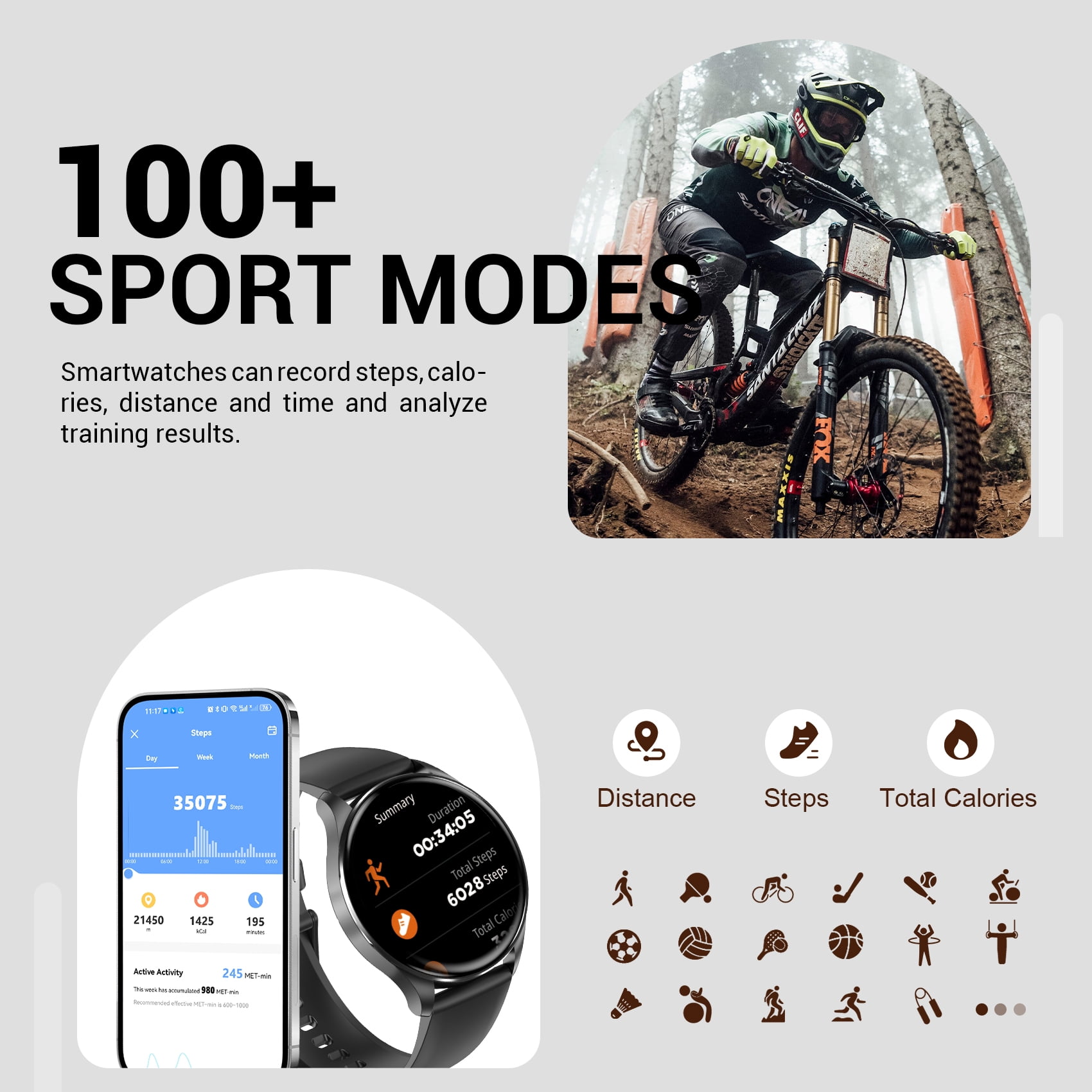 Blackview Smart Watch for Men, 1.43" AMOLED Fitness Tracker Watch with Bluetooth Call, 100+ Sports Modes, AI Voice Assistant, 2 Straps, Waterproof Smartwatch for Android iPhone,Black
