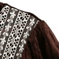 thumbnail image 5 of Richie House Little Girls Brown Velvet White Lace Accents Puff Sleeve Dress 1/2, 5 of 7