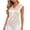 White, variant on Women's V-Neck Sleeveless Satin Blouse, Ruched Drawstring Side Solid Color Polyester Casual Elegant Top for Women