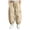Khaki, variant on Fancifize Cotton Linen Cargo Pants for Boys Summer Loose Elastic Waist Harem Pants Kids Casual Trousers 7-16 Years