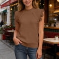 thumbnail image 2 of FUYUDY Women Shirts Knitted Sleeveless Sweater Vest Casual Crochet Tops Soft Summer Pullover Yarn Tank Blouse Versatile Female Solid Color Dailywear, 2 of 5