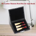 thumbnail image 2 of Bassoon Reeds Case,PU Leather Cover Black with Slots replacement for 3pcs Reeds, 2 of 5