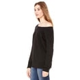 thumbnail image 3 of Bella Canvas Sponge Fleece Wide Neck Sweatshirt 7501, S, Black, 3 of 3