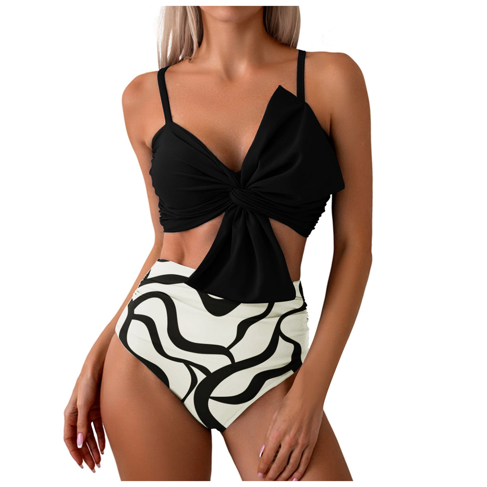 WEAIXIMIUNG Black Womens Swimsuit Maternity Women's High Waisted