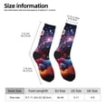 thumbnail image 2 of Balery Outer Space Floating Numbers And Letters Calcetas Largas con Estampado para Hombre y Mujer – Suaves y Transpirables, Talla Única (US 5-11), 2 of 6