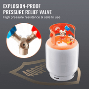 Refrigerant Recovery Tank 50 LBS - 400 PSI Portable Cylinder with Y-Valve - R22/R134A/R410A Compatible - HVAC Service Recovery Can