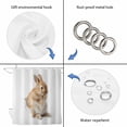 thumbnail image 6 of Rabbit Sitting on The Toilet Thinking Bathroom Shower Curtains with Hooks, Abstract Funny Animal Waterproof Fabric Washable Shower Curtain for Home Hotel Bathtub Decor 54x78 Inch, 6 of 9