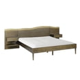 thumbnail image 3 of Platform Bed frame with Live-Edge Headboard and Built-in Nightstands/Drawers, 3 of 9
