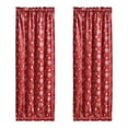 thumbnail image 2 of Skksst 32"x72" French Door Curtain Christmas Snowflake Elk Print Blackout Insulated Rod Pocket Window Short Curtain Panel, 2 of 7