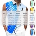 thumbnail image 2 of Nmnitkp Men's Zip Collar Sleeveless Golf Shirt, Gradient Polka Dot Breathable Athletic Tank Top for Golf, Fitness & Summer Casual Wear Blue,M, 2 of 4