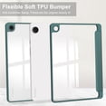 thumbnail image 3 of ELEHOLD Trifold Case for Samsung Galaxy Tab A9 Plus 11.0" 2023 - Auto Wake Sleep Function Kickstand Built-in S Pen Holder Acrylic Clear Back Shockproof Cover for Samsung Galaxy Tab A9+,Darkgreen, 3 of 7