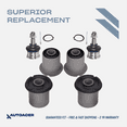 thumbnail image 2 of AUTOACER Front Upper Arm Repair Kit 6 piece - Front, Upper Control Arm Bushings & Ball Joints (Left + Right) for Toyota Tacoma 1995-2004 4WD Models, Pre-Runner 2WD 1998-2004 & Hilux Surf/ 4RUNNER 199, 2 of 8